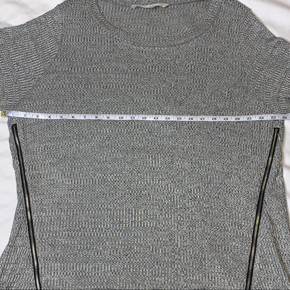 Rachel Roy Long Sleeve Zip Hem Textured High Low Pullover Sweater Top Gray 3X - Picture 11 of 13